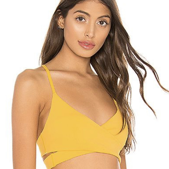 lovewave Other - Revolve Lovewave  Brittany Strappy Compresion Sports Bra Yellow Size Large